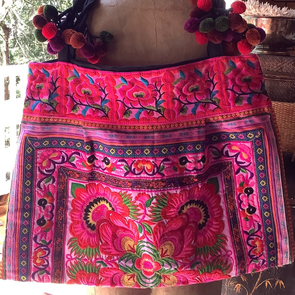 Hmong Thailand Embroidered Tote Bag NEW